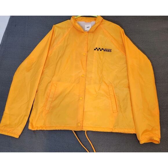 Vans Other - VANS Thanks Coach Unisex Windbreaker Size M Gold‎ Yellow Snap Closure Nylon